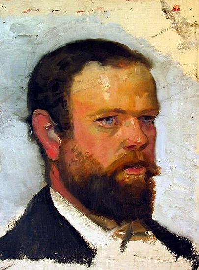 Michael Ancher An unfinished portrait of Adrian Stokes China oil painting art